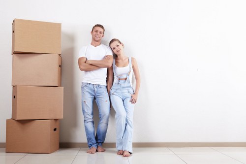 Professional removals team planning a move in Northolt